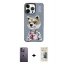 MARSİLYAN™- iPhone 13 Pro Max Kılıf Siluet Modern Özel Seri - Siyah 6D Mat Seramik Hayalet Nano Ekran Koruyucu + Neon Fosforlu Kamera Lens - BZ