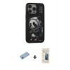 MARSİLYAN™- iPhone 13 Pro Max Kılıf Siluet Modern Özel Seri - Siyah 6D Mat Seramik Hayalet Nano Ekran Koruyucu + Shine Kamera Lens Koruma Cam - MI