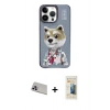 MARSİLYAN™- iPhone 13 Pro Max Kılıf Siluet Modern Özel Seri - Siyah 6D Mat Seramik Hayalet Nano Ekran Koruyucu + Rainbow Kamera Lens Koruma Cam - MR