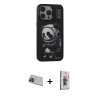 MARSİLYAN™- iPhone 13 Pro Max Kılıf Siluet Modern Özel Seri - Siyah Bilvis 3D Cam Ekran Koruyucu + Rainbow Kamera Lens Koruma Cam - MI