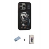 MARSİLYAN™- iPhone 13 Pro Max Kılıf Siluet Modern Özel Seri - Siyah Bilvis 3D Cam Ekran Koruyucu + Shine Kamera Lens Koruma Cam - MI