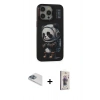 MARSİLYAN™- iPhone 13 Pro Max Kılıf Siluet Modern Özel Seri - Siyah Bilvis 3D Cam Ekran Koruyucu + Pers Alüminyum Kamera Lens - SABE