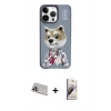MARSİLYAN™- iPhone 13 Pro Max Kılıf Siluet Modern Özel Seri - Siyah Bilvis 3D Mat Cam Ekran Koruyucu + Rainbow Kamera Lens Koruma Cam - MR