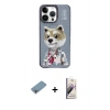 MARSİLYAN™- iPhone 13 Pro Max Kılıf Siluet Modern Özel Seri - Siyah Bilvis 3D Mat Cam Ekran Koruyucu + Shine Kamera Lens Koruma Cam - GI