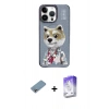 MARSİLYAN™- iPhone 13 Pro Max Kılıf Siluet Modern Özel Seri - Siyah Bilvis 5in1 3D Magic Cam Ekran Koruyucu + Shine Kamera Lens Koruma Cam - GI