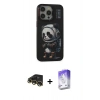 MARSİLYAN™- iPhone 13 Pro Max Kılıf Siluet Modern Özel Seri - Siyah Bilvis 5in1 3D Magic Cam Ekran Koruyucu + Raze Metal Kamera Lens - GD