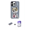 MARSİLYAN™- iPhone 13 Pro Max Kılıf Siluet Modern Özel Seri - Siyah Bilvis 5in1 3D Magic Cam Ekran Koruyucu + Renkli Kamera Lens Koruma Cam - SI