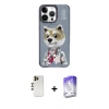 MARSİLYAN™- iPhone 13 Pro Max Kılıf Siluet Modern Özel Seri - Siyah Bilvis 5in1 3D Magic Cam Ekran Koruyucu + Shine Kamera Lens - GD
