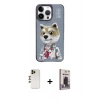MARSİLYAN™- iPhone 13 Pro Max Kılıf Siluet Modern Özel Seri - Siyah Bilvis Hayalet Cam Ekran Koruyucu + Shine Kamera Lens - GD