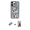 MARSİLYAN™- iPhone 13 Pro Max Kılıf Siluet Modern Özel Seri - Siyah Bilvis Hayalet Cam Ekran Koruyucu + Shine Kamera Lens Koruma Cam - GI