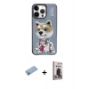 MARSİLYAN™- iPhone 13 Pro Max Kılıf Siluet Modern Özel Seri - Siyah Bilvis Hayalet Cam Ekran Koruyucu + Shine Kamera Lens Koruma Cam - MI