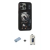 MARSİLYAN™- iPhone 13 Pro Max Kılıf Siluet Modern Özel Seri - Siyah Bilvis Hayalet Cam Ekran Koruyucu + Shine Kamera Lens Koruma Cam - MI