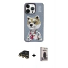 MARSİLYAN™- iPhone 13 Pro Max Kılıf Siluet Modern Özel Seri - Siyah Bilvis Hayalet Cam Ekran Koruyucu + Raze Metal Kamera Lens - GD