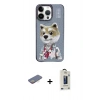 MARSİLYAN™- iPhone 13 Pro Max Kılıf Siluet Modern Özel Seri - Siyah Bilvis Hayalet Cam Ekran Koruyucu + Renkli Kamera Lens Koruma Cam - SI