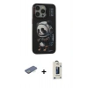MARSİLYAN™- iPhone 13 Pro Max Kılıf Siluet Modern Özel Seri - Siyah Bilvis Hayalet Cam Ekran Koruyucu + Renkli Kamera Lens Koruma Cam - YL
