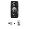 MARSİLYAN™- iPhone 13 Pro Max Kılıf Siluet Modern Özel Seri - Siyah Joko 5D Cam + Rainbow Kamera Lens Koruma Cam - BZ