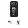 MARSİLYAN™- iPhone 13 Pro Max Kılıf Siluet Modern Özel Seri - Siyah Joko 5D Cam + Pers Alüminyum Kamera Lens - LT