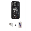 MARSİLYAN™- iPhone 13 Pro Max Kılıf Siluet Modern Özel Seri - Siyah Joko 5D Cam + Pers Alüminyum Kamera Lens - GD