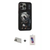 MARSİLYAN™- iPhone 13 Pro Max Kılıf Siluet Modern Özel Seri - Siyah Joko 5D Cam + Rainbow Kamera Lens Koruma Cam - REGD