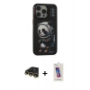 MARSİLYAN™- iPhone 13 Pro Max Kılıf Siluet Modern Özel Seri - Siyah Joko 5D Cam + Raze Metal Kamera Lens - GD