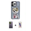 MARSİLYAN™- iPhone 13 Pro Max Kılıf Siluet Modern Özel Seri - Siyah Joko 5D Cam + Neon Fosforlu Kamera Lens - YL