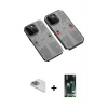 MARSİLYAN™- iPhone 13 Pro Max Kılıf Ufuk Doku Prime - Şeffaf 360 Full Body Arka Koruyucu + Pers Alüminyum Kamera Lens - SABE