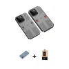 MARSİLYAN™- iPhone 13 Pro Max Kılıf Ufuk Doku Prime - Şeffaf Maxco Cam Ekran Koruyucu + Shine Kamera Lens Koruma Cam - GI