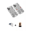 MARSİLYAN™- iPhone 13 Pro Max Kılıf Ufuk Doku Prime - Şeffaf Maxco Cam Ekran Koruyucu + Pers Alüminyum Kamera Lens - LT