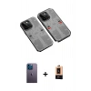 MARSİLYAN™- iPhone 13 Pro Max Kılıf Ufuk Doku Prime - Şeffaf Maxco Cam Ekran Koruyucu + Neon Fosforlu Kamera Lens - MI