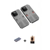 MARSİLYAN™- iPhone 13 Pro Max Kılıf Ufuk Doku Prime - Şeffaf Maxco Cam Ekran Koruyucu + Renkli Kamera Lens Koruma Cam - MI