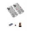 MARSİLYAN™- iPhone 13 Pro Max Kılıf Ufuk Doku Prime - Şeffaf Maxco Cam Ekran Koruyucu + Renkli Kamera Lens Koruma Cam - MI