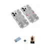 MARSİLYAN™- iPhone 13 Pro Max Kılıf Ufuk Doku Prime - Şeffaf Maxco Cam Ekran Koruyucu + Mavi Shine Kamera Lens Koruma Cam