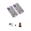 MARSİLYAN™- iPhone 13 Pro Max Kılıf Ufuk Doku Prime - Şeffaf Maxco Cam Ekran Koruyucu + Pers Alüminyum Kamera Lens - KI