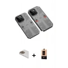 MARSİLYAN™- iPhone 13 Pro Max Kılıf Ufuk Doku Prime - Şeffaf Maxco Cam Ekran Koruyucu + Pers Alüminyum Kamera Lens - GD