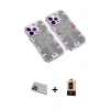 MARSİLYAN™- iPhone 13 Pro Max Kılıf Ufuk Doku Prime - Şeffaf Maxco Cam Ekran Koruyucu + Rainbow Kamera Lens Koruma Cam - MI
