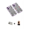 MARSİLYAN™- iPhone 13 Pro Max Kılıf Ufuk Doku Prime - Şeffaf Maxco Cam Ekran Koruyucu + Rainbow Kamera Lens Koruma Cam - BZ