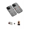 MARSİLYAN™- iPhone 13 Pro Max Kılıf Ufuk Doku Prime - Şeffaf Maxco Cam Ekran Koruyucu + Rainbow Kamera Lens Koruma Cam - KI
