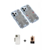 MARSİLYAN™- iPhone 13 Pro Max Kılıf Ufuk Doku Prime - Şeffaf Maxco Cam Ekran Koruyucu + Shine Kamera Lens - GD