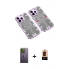 MARSİLYAN™- iPhone 13 Pro Max Kılıf Ufuk Doku Prime - Şeffaf Maxco Cam Ekran Koruyucu + Neon Fosforlu Kamera Lens - YL