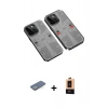 MARSİLYAN™- iPhone 13 Pro Max Kılıf Ufuk Doku Prime - Şeffaf Maxco Cam Ekran Koruyucu + Renkli Kamera Lens Koruma Cam - YL
