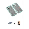 MARSİLYAN™- iPhone 13 Pro Max Kılıf Ufuk Doku Prime - Şeffaf Maxco Cam Ekran Koruyucu + Renkli Kamera Lens Koruma Cam - YL