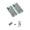 MARSİLYAN™- iPhone 13 Pro Max Kılıf Ufuk Doku Prime - Şeffaf Pasifik Cam Ekran Koruyucu + Metal Kamera Lens Koruma Cam - MR