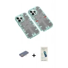 MARSİLYAN™- iPhone 13 Pro Max Kılıf Ufuk Doku Prime - Şeffaf Pasifik Cam Ekran Koruyucu + Renkli Kamera Lens Koruma Cam - SI