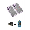 MARSİLYAN™- iPhone 13 Pro Max Kılıf Ufuk Doku Prime - Siyah 18D Cam Ekran Koruyucu + Raze Metal Kamera Lens - GD
