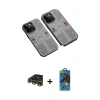 MARSİLYAN™- iPhone 13 Pro Max Kılıf Ufuk Doku Prime - Siyah 18D Cam Ekran Koruyucu + Raze Metal Kamera Lens - GD