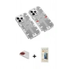 MARSİLYAN™- iPhone 13 Pro Max Kılıf Ufuk Doku Prime - Siyah 6D Mat Seramik Hayalet Nano Ekran Koruyucu + Pers Alüminyum Kamera Lens - KI