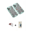 MARSİLYAN™- iPhone 13 Pro Max Kılıf Ufuk Doku Prime - Siyah 6D Mat Seramik Hayalet Nano Ekran Koruyucu + Pers Alüminyum Kamera Lens - KI