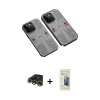 MARSİLYAN™- iPhone 13 Pro Max Kılıf Ufuk Doku Prime - Siyah 6D Mat Seramik Hayalet Nano Ekran Koruyucu + Raze Metal Kamera Lens - GD