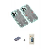 MARSİLYAN™- iPhone 13 Pro Max Kılıf Ufuk Doku Prime - Siyah 6D Mat Seramik Hayalet Nano Ekran Koruyucu + Renkli Kamera Lens Koruma Cam - PE