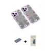 MARSİLYAN™- iPhone 13 Pro Max Kılıf Ufuk Doku Prime - Siyah 6D Mat Seramik Hayalet Nano Ekran Koruyucu + Renkli Kamera Lens Koruma Cam - MI